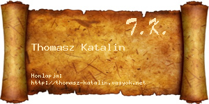 Thomasz Katalin névjegykártya